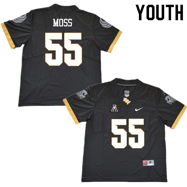 Youth #55 Steven Moss UCF Knights College Football Jerseys Sale-Black